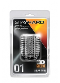 Прозрачная насадка с шипами STAY HARD COCK SLEEVE 01 CLEAR - Blush Novelties - в Шахтах купить с доставкой