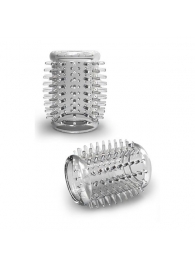 Прозрачная насадка с шипами STAY HARD COCK SLEEVE 01 CLEAR - Blush Novelties - в Шахтах купить с доставкой