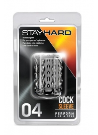 Прозрачная насадка с бороздками STAY HARD COCK SLEEVE 04 CLEAR - Blush Novelties - в Шахтах купить с доставкой