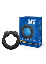 Черное эрекционное силиконовое кольцо - Sex Expert - в Шахтах купить с доставкой