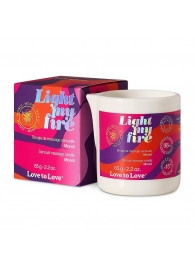 Массажная свеча Light My Fire с ароматом моной - 80 мл. - Love to Love - купить с доставкой в Шахтах