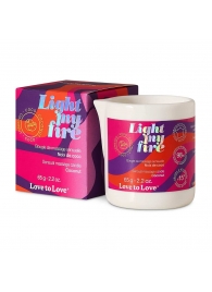 Массажная свеча Light My Fire Coconut с ароматом кокоса - 65 гр. - Love to Love - купить с доставкой в Шахтах