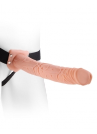 Фаллопротез телесного цвета Hollow Strap-On - 29 см. - Pipedream - купить с доставкой в Шахтах