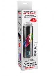 Перезаряжаемый мастурбатор-ротик Extreme Toyz Rechargeable Roto-Bator Mouth - Pipedream - в Шахтах купить с доставкой
