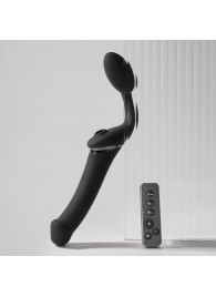 Черный безремневой вибрострапон Strap-On-Me Multi Orgasm Size XL - Strap-on-me - купить с доставкой в Шахтах