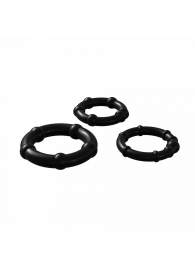 Набор из 3 черных эрекционных колец Babooom Ring Set - Adrien Lastic - в Шахтах купить с доставкой