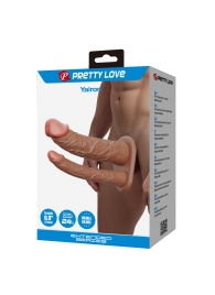 Реалистичная полая насадка на член для двойного проникновения Yairon - 17,5 см. - Baile - купить с доставкой в Шахтах