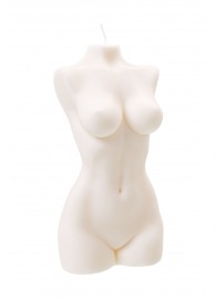 Белая интерьерная свеча в форме женского торса - 850 гр. - Pecado - купить с доставкой в Шахтах
