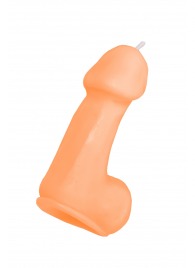 Оранжевая свеча в форме пениса - 47 гр. - Pecado - купить с доставкой в Шахтах