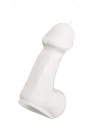 Белая свеча в форме пениса - 47 гр. - Pecado - купить с доставкой в Шахтах