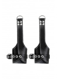 Черные подвесы с белой строчкой - Pecado - купить с доставкой в Шахтах