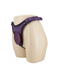 Фиолетовые трусики харнесс с платформой Caludio III - Baile - купить с доставкой в Шахтах