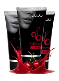 Набор из 3 съедобных лубрикантов JUJU со вкусом вишни - JuJu - купить с доставкой в Шахтах