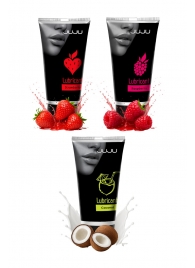 Набор из 3 съедобных лубрикантов JUJU (клубника, малина, кокос) - JuJu - купить с доставкой в Шахтах