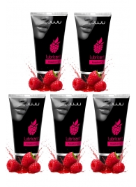 Набор из 5 съедобных лубрикантов JUJU со вкусом малины - JuJu - купить с доставкой в Шахтах