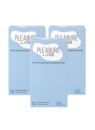 Набор из 3 упаковок ультратонких презервативов Pleasure Lab (по 12 шт.) - Pleasure Lab - купить с доставкой в Шахтах