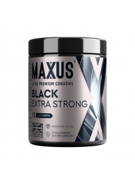 Черные утолщенные презервативы MAXUS Extra Strong с железным кейсом - 15 шт. - Maxus - купить с доставкой в Шахтах