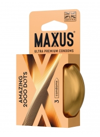 Точечные презервативы MAXUS 2000 Amazing Dots с железным кейсом - 3 шт. - Maxus - купить с доставкой в Шахтах