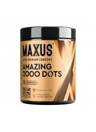 Точечные презервативы MAXUS 2000 Amazing Dots с железным кейсом - 15 шт. - Maxus - купить с доставкой в Шахтах