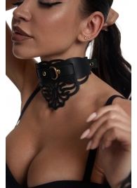 Фигурный чокер с узорами и золотистой фурнитурой - Crazy Handmade - купить с доставкой в Шахтах