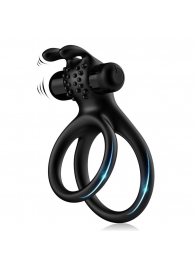 Черное эрекционное виброкольцо с подхватом мошонки Stay Hard - Boys of Toys - в Шахтах купить с доставкой