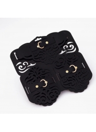 Фигурный набор для БДСМ-игр с узорами и золотистой фурнитурой - Crazy Handmade - купить с доставкой в Шахтах