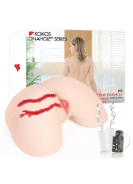 Мастурбатор-полуторс с двойным слоем материала и вибрацией Jenny Onahole Real Hips - KOKOS - в Шахтах купить с доставкой