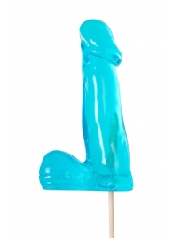 Голубой леденец в форме члена со вкусом блю кюрасао - 173 гр. - Sosuчki - купить с доставкой в Шахтах