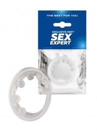 Эрекционное кольцо с мягкой стимулирующей насадкой - Sex Expert - в Шахтах купить с доставкой