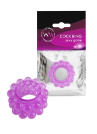 Лиловое эрекционное кольцо с 2 рядами стимулирующих шариков - Erowoman-Eroman - в Шахтах купить с доставкой