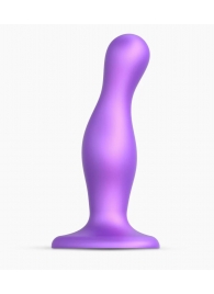 Фиолетовая насадка Strap-On-Me Dildo Plug Curvy size M - Strap-on-me - купить с доставкой в Шахтах