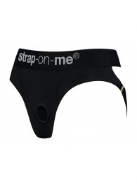 Черные трусики для насадок Heroine Lingerie Harness - size XL - Strap-on-me - купить с доставкой в Шахтах