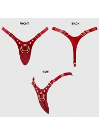 Красный пояс для фиксации насадок Strap-On-Me Leatherette Harness Fabulous - Strap-on-me - купить с доставкой в Шахтах