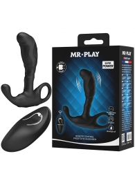 Черный изогнутый массажёр простаты с вибрацией и пультом ДУ - Baile - в Шахтах купить с доставкой