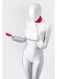 Красный ошейник с подкладкой из меха - ToyFa - купить с доставкой в Шахтах