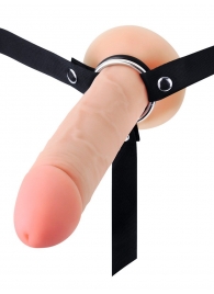 Мужской полый страпон на регулируемых ремешках - 22 см. - Sex Expert - купить с доставкой в Шахтах