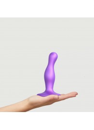 Фиолетовая насадка Strap-On-Me Dildo Plug Curvy size S - Strap-on-me - купить с доставкой в Шахтах