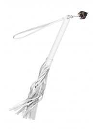 Белая кожаная плеть - 50 см. - Pecado - купить с доставкой в Шахтах