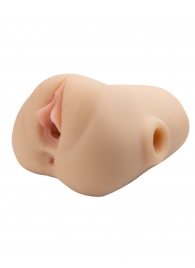 Телесный мастурбатор с вибрацией Double Pounder Vibrating Squeeze Stroker - Pipedream - в Шахтах купить с доставкой