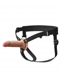 Телесный пустотелый фаллопротез 5’’ Hollow Silicone Strap-On - 14 см. - Pipedream - купить с доставкой в Шахтах