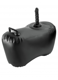 Черное надувное кресло с платформой для фиксации дилдо Body Dock Inflatable Love Seat - Pipedream - купить с доставкой в Шахтах