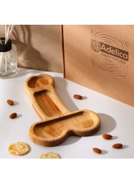 Деревянное блюдо для подачи в форме члена (25 х 16,5 х 1,7 см) - Сима-Ленд - купить с доставкой в Шахтах