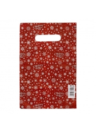 Красный подарочный новогодний пакет с вырубной ручкой (20х30 см) - Сима-Ленд - купить с доставкой в Шахтах