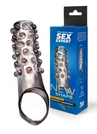 Дымчатая насадка на пенис с выпуклостями - 11 см. - Sex Expert - в Шахтах купить с доставкой