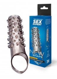 Дымчатая насадка на пенис с шипами и выпуклостями - 12 см. - Sex Expert - в Шахтах купить с доставкой
