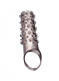 Дымчатая насадка на пенис с шипами и выпуклостями - 12 см. - Sex Expert - в Шахтах купить с доставкой