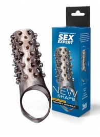 Дымчатая насадка на пенис с шипами и выпуклостями - 12,5 см. - Sex Expert - в Шахтах купить с доставкой