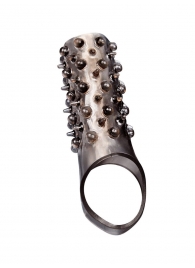 Дымчатая насадка на пенис с шипами и выпуклостями - 12,5 см. - Sex Expert - в Шахтах купить с доставкой