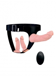 Женский страпон с 3 насадками и вибрацией - Erowoman-Eroman - купить с доставкой в Шахтах