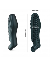 Серая силиконовая насадка на пенис с подхватом Manwan Ryzer - Manwan - в Шахтах купить с доставкой